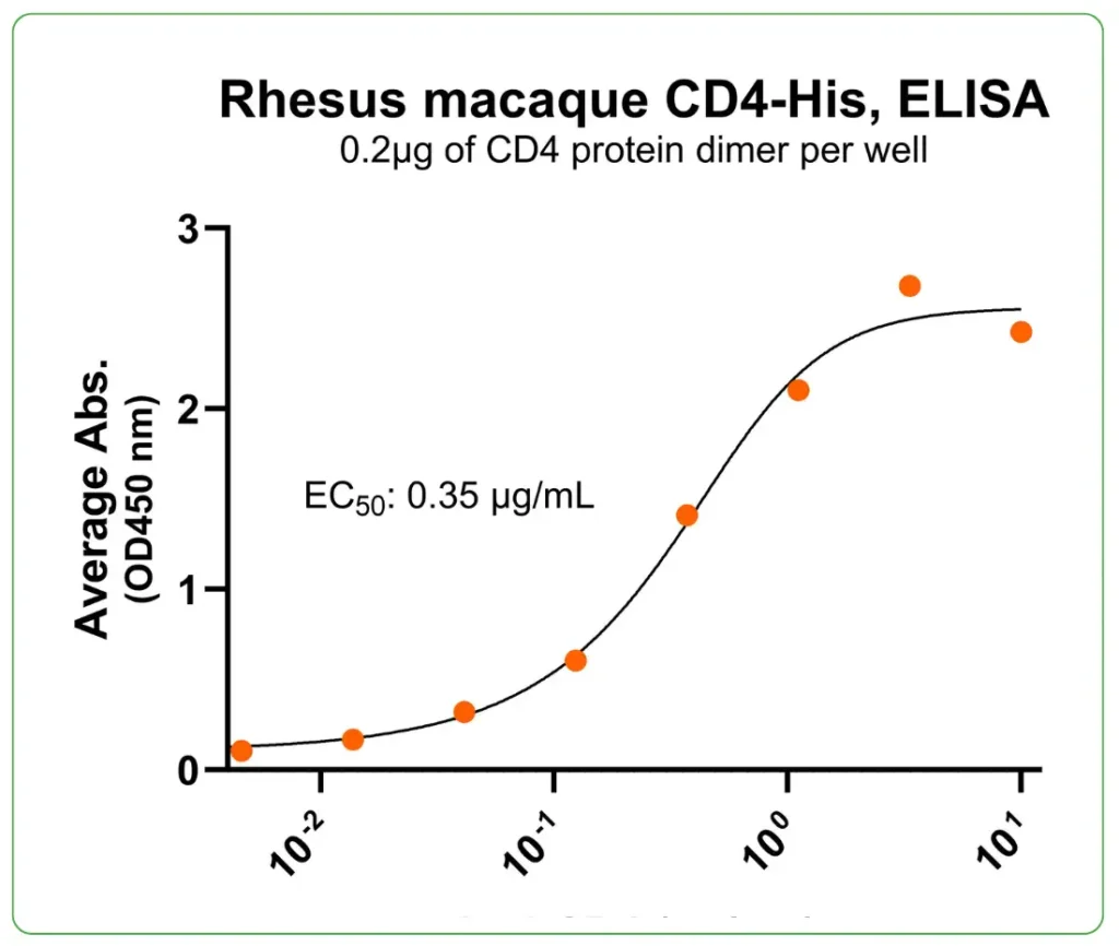 Rhesus macaque CD4 his antibody binding